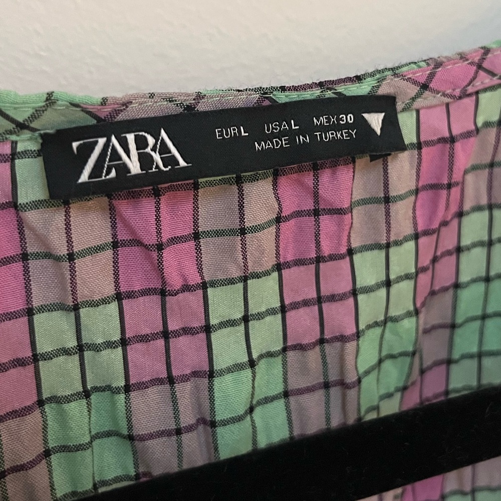 ZARA seersucker midi dress size Large - Picture 6 of 10